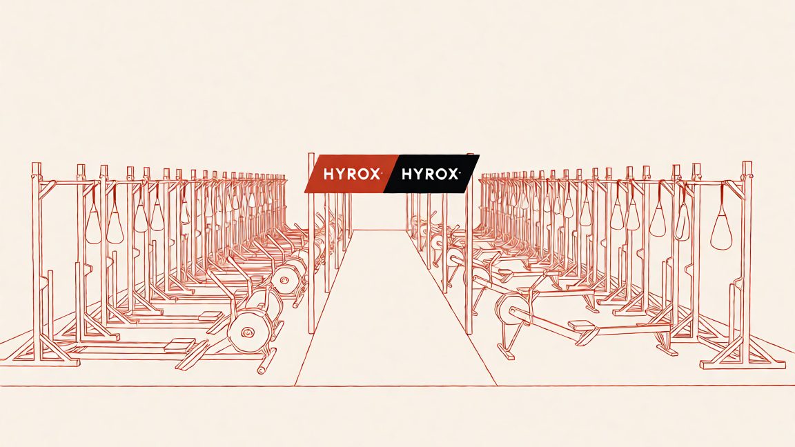 Hyrox competition arena at the Hong Kong Convention and Exhibition Centre