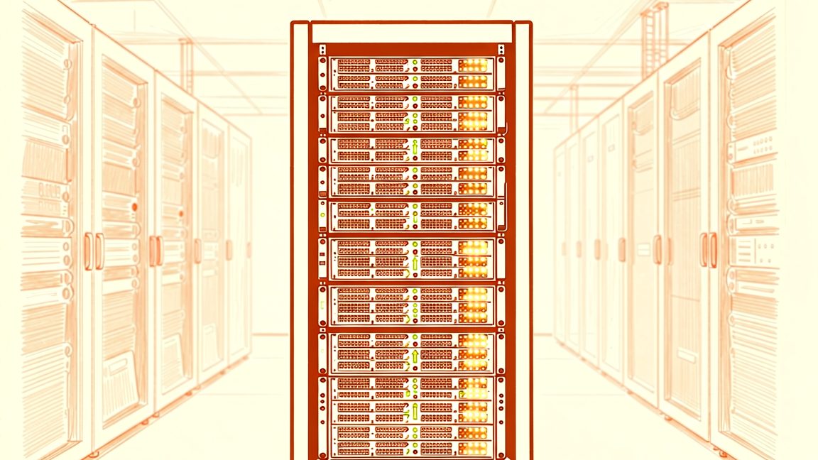 Server rack inside the Frankfurt data centre used by Disney to deliver HDR streams for Disney+