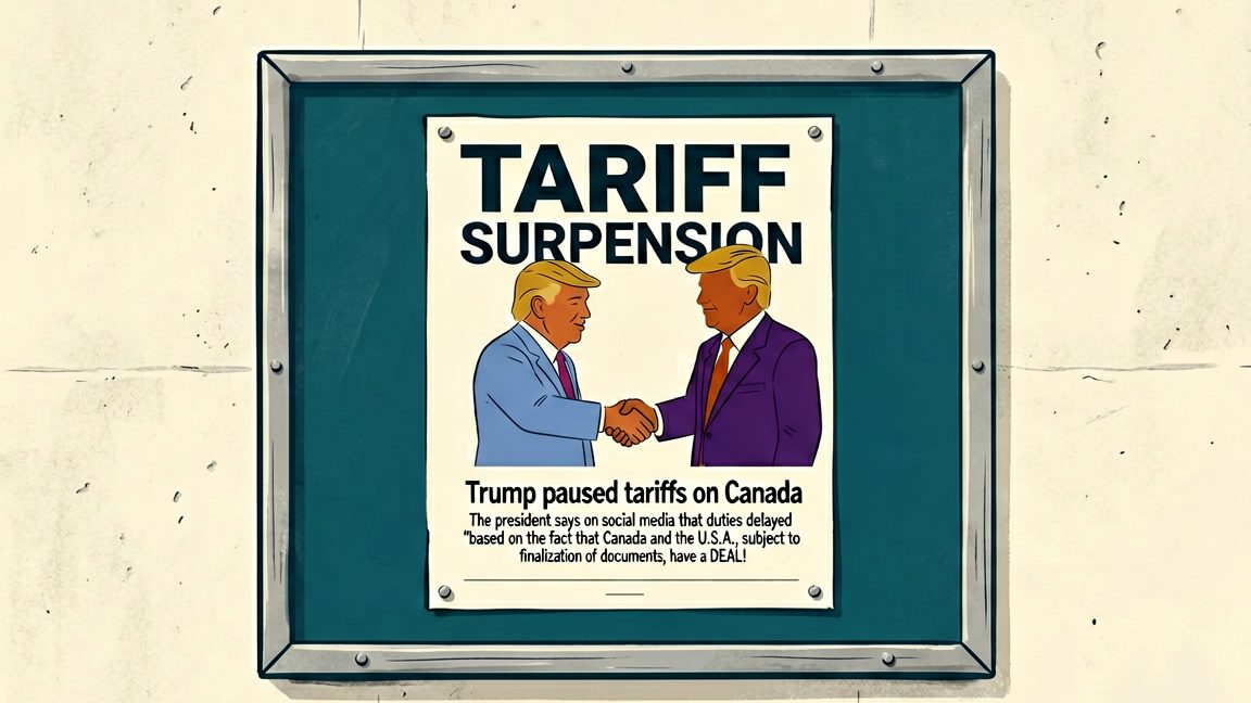 Trump pauses tariffs on Canada, cites pending trade deal
