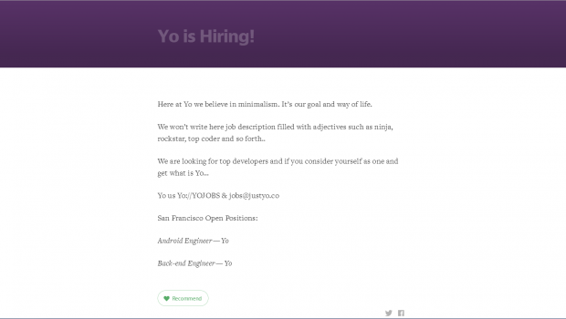 Yo app