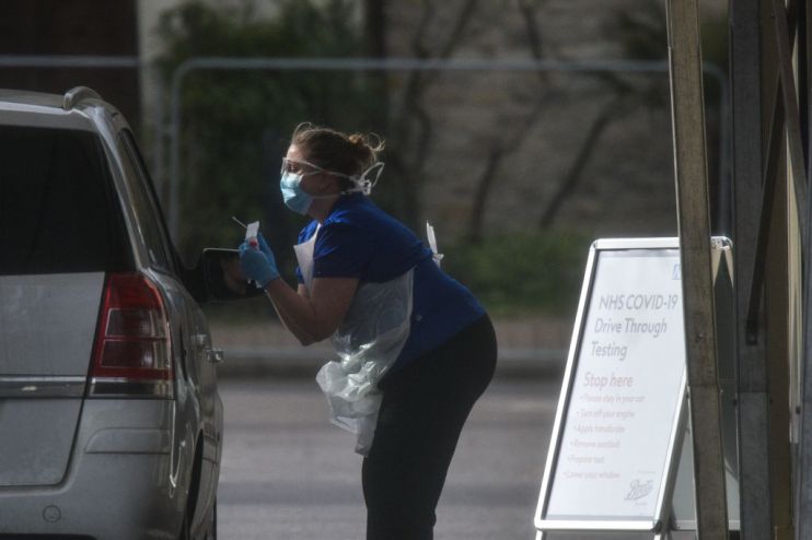NHS Workers Tested For Coronavirus At Drive-Thru Sites