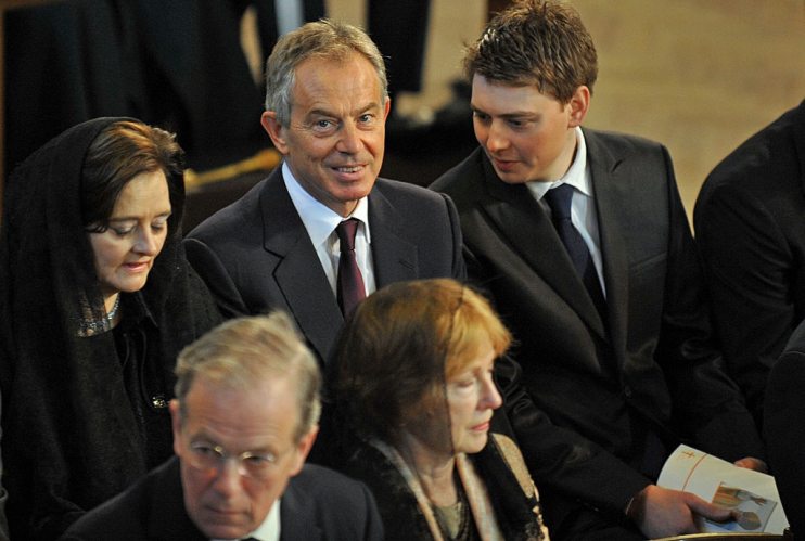 Tony Blair, Euan Blair and Sherie Blair