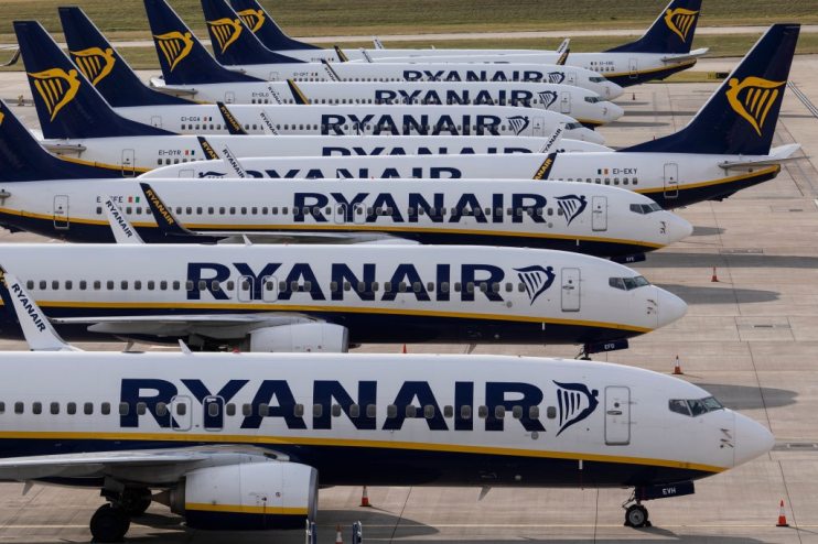 Ryanair&rsquo;s half-year profit has jumped to &euro;1.37bn (&pound;1.20bn) following a record summer period.&nbsp;
