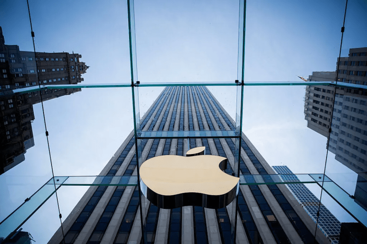 Apple shares rose nearly five per cent to a new record high of $218.02 per share on Wednesday, making it more valuable than Microsoft.