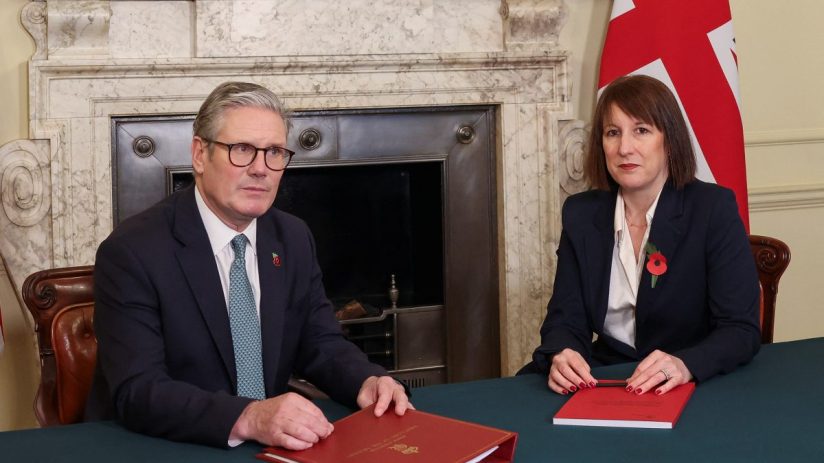 LONDON, ENGLAND - OCTOBER 28: Britain's Prime Minister Keir Starmer meets with Britain's Chancellor of the Exchequer Rachel Reeves, days before the announcement on the first budget of the new Labour government, at Downing Street on October 28, 2024 in London, England. Starmer and Reeves are meeting ahead of the Budget on Wednesday. (Photo by Hollie Adams - WPA Pool/Getty Images)