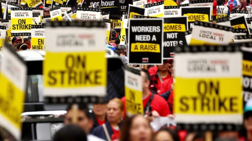 The 2028 Los Angeles Olympics has been threatened with strike action by a union demanding a $5bn investment in local housing.