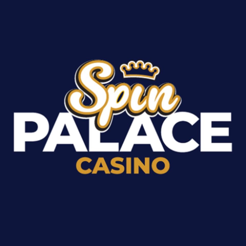 Spin Palace Casino logo featuring elegant design elements and bold lettering, representing a leading online gambling platf...