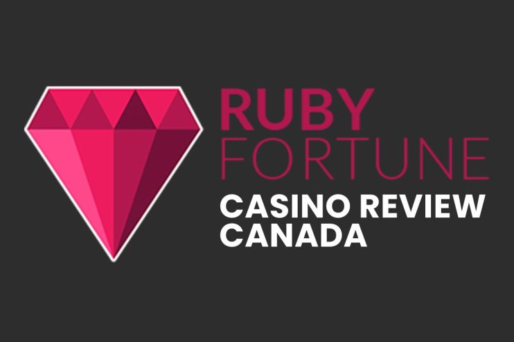 Ruby Fortune Casino review featuring Canadian online gaming highlights and user interface elements for players in Canada.