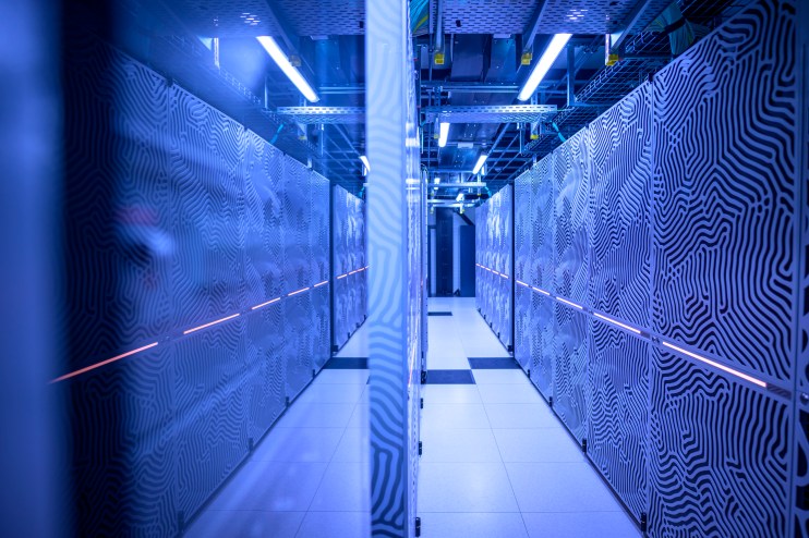 Cutting-edge AI data center with advanced servers and cooling systems powering innovative technology solutions