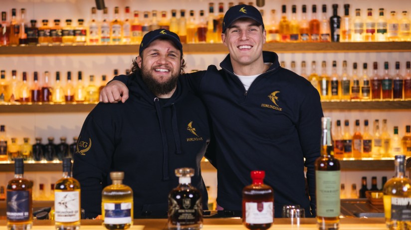 Pierre Schoeman and Duhan van der Merwe, founders of Hirundine, pose together showcasing their business venture.
