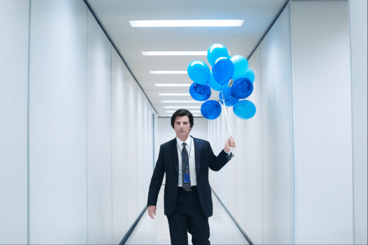 Colorful balloons symbolizing corporate severance packages floating against a clear sky, representing business news themes