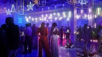Festive Christmas decorations at West Hall, featuring twinkling lights and holiday ornaments, creating a cheerful atmosphere