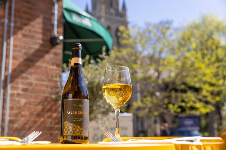 The Rossella house wine comes directly from the Meola family vineyard in Italy.